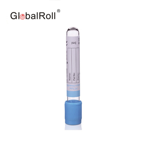 Global roll 2ml Blue Hat Top steriles Haustier glas Einweg Natrium Test Koagulation pt Vakuum Blutentnahme röhrchen