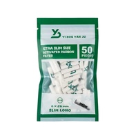 Filtre à papier à rouler en charbon actif naturel de coque de noix de coco multi-tailles 5.3/6/7/8/9mm personnalisé avec capuchon en céramique et acétate