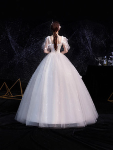 Nuovo <span class=keywords><strong>abito</strong></span> da <span class=keywords><strong>sposa</strong></span> <span class=keywords><strong>madre</strong></span> con allacciatura da donna a vita alta - Product Image 6