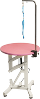 Table de toilettage pour animaux de compagnie réglable, écologique, en caoutchouc et en bois, ronde, à pression d'air, LT-1218A