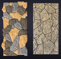Vente en gros de panneaux artificiels 3D étanches pour la décoration intérieure et extérieure Panneau mural en pierre PU avec galets de granit