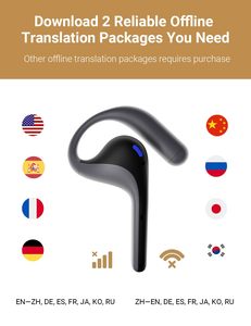Timekettle W4 <span class=keywords><strong>Pro</strong></span> AI Intérprete Traducción Auriculares Bidireccional Simultáneo Traductor inteligente Dispositivo de auriculares Reunión de viaje - Product Image 4