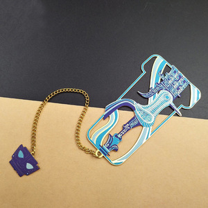 Thiết kế miễn phí UV in màu nhà máy thép không gỉ hồ sơ kim loại rỗng hồ sơ bookmark cho sinh viên Quà Tặng - Product Image 2