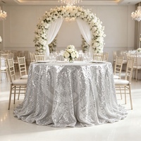 Nappe ronde à paillettes, couverture de table brillante pour mariage, banquet, hôtel, fête, décoration d'événements