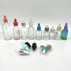 Botella de Aceite Transparente de 30ml 50ml con Gotero de Colores para Envasado de Esencias para el Cuidado de la Piel - Product Image 1