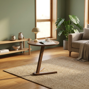 Mesa de Centro de Madera Sólida de Estilo Moderno de Mediados de Siglo, Mueble Hecho a Mano para Sala de Estar, Diseño Contemporáneo, Multiusos, Fácil de Limpiar, Duradero - Product Image 2