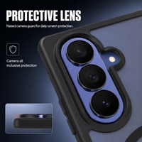 Étui de téléphone magnétique antichoc en TPU+PC noir de luxe avec support intégré C0078 pour Z Fold 8/7/6/5/4/3