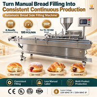 Machine à garnir les croissants à haut rendement, injecteur de crème et de confiture pour la production industrielle de boulangerie