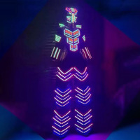 Dukungan disesuaikan Led Robot kostum Suit Stilt berjalan Robot Suit Dmx kontrol dengan harga murah