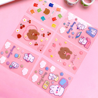 Autocollants en vinyle transparent adhésif, style Kawaii coréen, imperméables, découpés à la forme, avec paillettes, personnalisables, en feuille