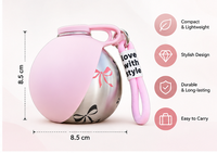 Bouteille d'eau pliable sphérique en acier inoxydable 304 pour chats et chiens, gamelle de voyage anti-fuite, légère et portable pour l'extérieur