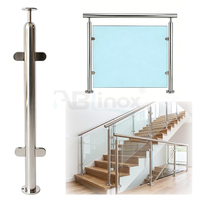 Edelstahl-Balkongeländer Moderne Designs Balkon-Handlauf Balustrade Außendeck-Geländer für Treppen Glasgeländer