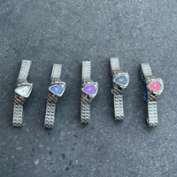 Montre Homme Personnalisée Forme Serpent Irrégulière Écailles de Dragon Bracelet en Alliage Montre à Quartz Étanche Cadran Triangulaire Montres-Bracelets (WA574)