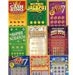 スクラッチオフカード宝くじギャンブルゲーム勝ちカードスクラッチオフチケット宝くじスクラッチオフカードカスタマイズ - Product Image 1
