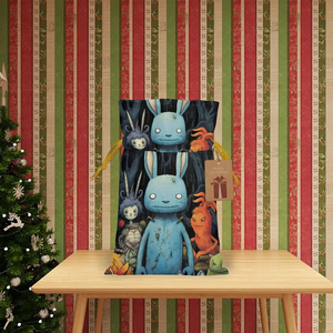 Sacs-cadeaux à cordon pour fêtes de Noël avec image personnalisée - Product Image 5