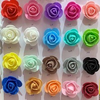 Vente chaude populaire 3.5cm Dia bricolage PE Rose 500 pièces/opp mousse Rose fleur artificielle
