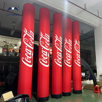 5m Personnalisé Scellé TPU Tube Inflat Pilier Racing Publicité Air Sign Colonnes Gonflables pour Événements