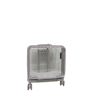 Valise transparente pour animaux de compagnie, vue panoramique à 360°, sac de voyage à roulettes, transporteur respirant et transparent pour petits chiens et chats
