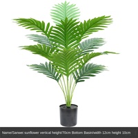 Palmier artificiel de Madagascar fait main de haute qualité, plante verte en plastique écologique en pot, pour intérieur/extérieur, mariage, Pâques