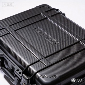 Accessoires de bagages en fibre de carbone tissée à chevrons anti-boulochage - Très légers - Product Image 1