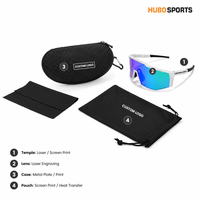 Lunettes de soleil de sport personnalisées de marque, surdimensionnées, verres polarisés UV400, tendance, pour le cyclisme, la course à pied, unisexe