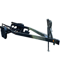 Remorque pour bateau ponton Hyroad, noire, galvanisée à chaud, 15-30 pieds/4,5-9 m, essieu simple, capacité de charge de 2,5 tonnes, pour le marché européen, 4,5-9 m