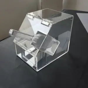 Custom clear candy plastic container acrylic candy bins wholesale