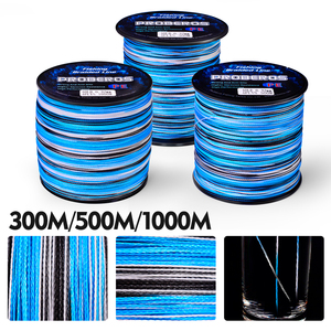 สายเบ็ดตกปลา PROBEROS <span class=keywords><strong>4</strong></span> <span class=keywords><strong>เส้น</strong></span> 300 เมตร แบบถัก ลอยน้ำ แข็งแรงเป็นพิเศษ สายเอ็นตกปลาแบบหลายเส้นใย สำหรับตกปลา - Product Image 2