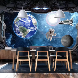 Nave espacial cabina moderno impermeable tamaño personalizado espacio papel pintado - Product Image 2