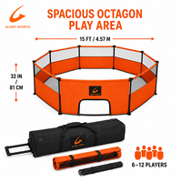 Terrain de jeu pliable de 4,5 m pour Gaga Ball avec structure en acier fin – Idéal pour les activités d'équipe des enfants