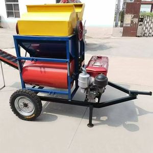 Cosechadora de Granos Portátil con Motor Diésel, Color Rojo, Transmisión por Engranajes para Cosecha de Trigo, Máquina de Alta Productividad - Product Image 1
