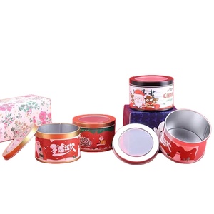 Oem nhãn hiệu riêng lễ hội Giáng sinh vui Cookie hộp thiếc kim loại lon với cửa sổ cho bánh cho lưu trữ và hiển thị - Product Image 3