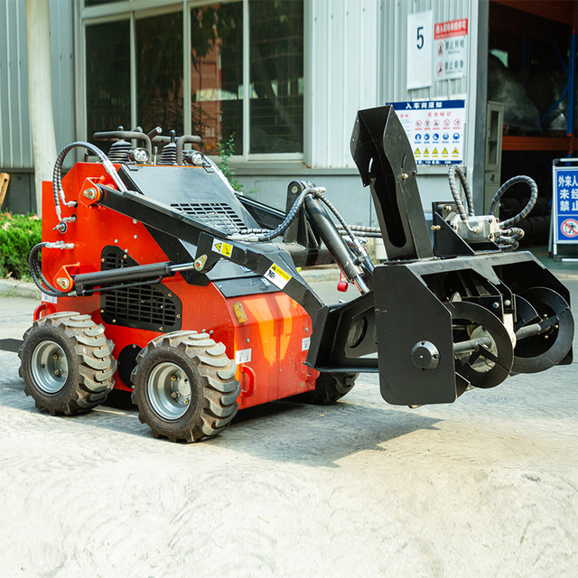 Snow Blower for Skid Steer Loader with Remote Control Engine & Motor 40-50t Capacity