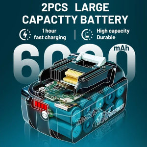 Batería de Repuesto de Iones de Litio de Alta Capacidad de 18 V y 6.0 Ah para Herramientas Eléctricas Inalámbricas <span class=keywords><strong>Makita</strong></span> BL1850/BL1860 LXT - Directo de Fábrica - Product Image 2