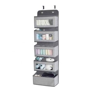 Organizador Colgante para Puerta con 5 Bolsillos y Ventana Transparente para Sala de Estar/Dormitorio/Hogar - Product Image 1