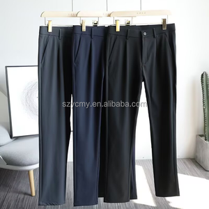 Pantalones de vestir formales de oficina ajustados para <span class=keywords><strong>hombre</strong></span> Pantalones rectos de último diseño <span class=keywords><strong>Traje</strong></span> para ocasiones formales - Product Image 3
