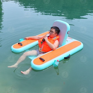 Chaise de plage <span class=keywords><strong>gonflable</strong></span> pliable robuste avec support dorsal, canapé flottant pour <span class=keywords><strong>piscine</strong></span>, lac et mer - Product Image 2