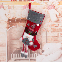 Chaussette de Noël sans visage à longues jambes, nouvelle décoration suspendue pour sapin de Noël, sac cadeau de fête pour la table de Noël