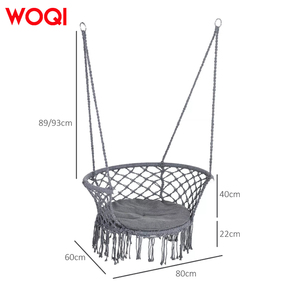 WOQI mobili da giardino esterno moderno bianco <span class=keywords><strong>Pod</strong></span> appeso uovo sedia con cuscini per balconi e parchi - Product Image 3