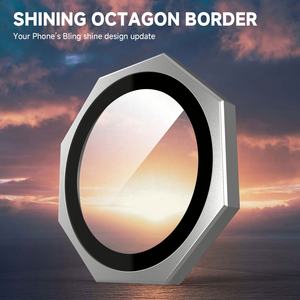 Verre trempé octogonal 9H de haute qualité, couverture intégrale, anti-éclats, <span class=keywords><strong>étanche</strong></span>, HD clair, anti-rayures, pour objectif d'appareil photo de téléphone portable - Product Image 3