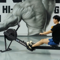 Rameur à résistance à air commercial durable, équipement de fitness