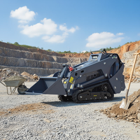 Mini-chargeuse compacte sur chenilles avec accessoires pour la construction agricole