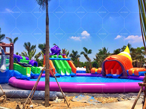 Ngoài trời bóng trượt trò chơi bảng Inalatable land chơi nước thiết bị xây dựng trong biển bãi biển inflatable với giá rẻ giá - Product Image 4