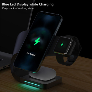 Công Nghệ Mới Nhất Xách Tay 3 Trong 1 Từ 15W Nhanh Chóng Sạc Không Dây Đứng Dock Trạm Cho Đồng Hồ Thông Minh Sạc Không Dây - Product Image 6