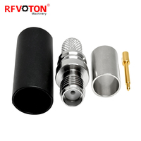 Connecteurs coaxiaux RF à faible perte RP-SMA femelle à sertir haute performance pour antenne de routeur WiFi LMR240 RG8X RG59