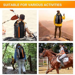 Bolsa Seca Impermeable Flotante para Exteriores con Costuras Soldadas de Alta Frecuencia y Correas Ajustables para Senderismo, Natación en Ríos y Viajes - Product Image 6