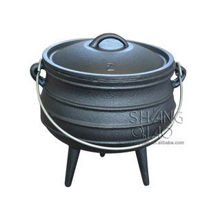 Sudáfrica 3 pierna pote <span class=keywords><strong>de</strong></span> <span class=keywords><strong>hierro</strong></span> <span class=keywords><strong>fundido</strong></span> Potjie olla con tres piernas <span class=keywords><strong>caldero</strong></span> - Product Image 1