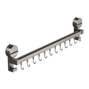 <b>Kitchen</b> Hanging Rod <b>Hook</b> Wall Mounted Storage Rack No Drill Spatula Spoon Holder Multi Functional Pot Knife Organizer - Product Image 5