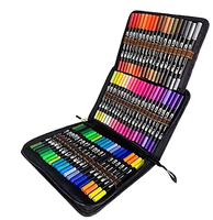 Marqueurs professionnels personnalisés en gros, 348 couleurs, double pointe, marqueur à l'alcool pour le dessin et le croquis