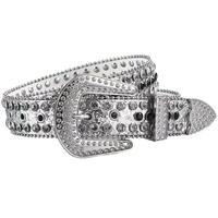 Ceintures Western pour Hommes et Femmes, en Cuir, Ornées de Cristaux et de Strass, Boucle Personnalisée, Accessoires